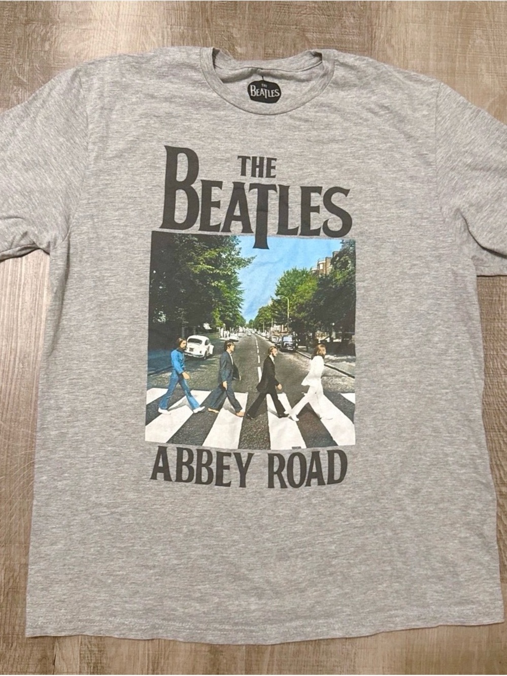 The Beatles Logo Tee - Gray Black Print